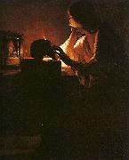 Georges de La Tour The Repentant Magdalen oil painting on canvas